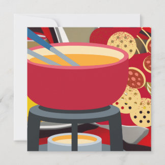 Cheese Fondue Holiday Card
