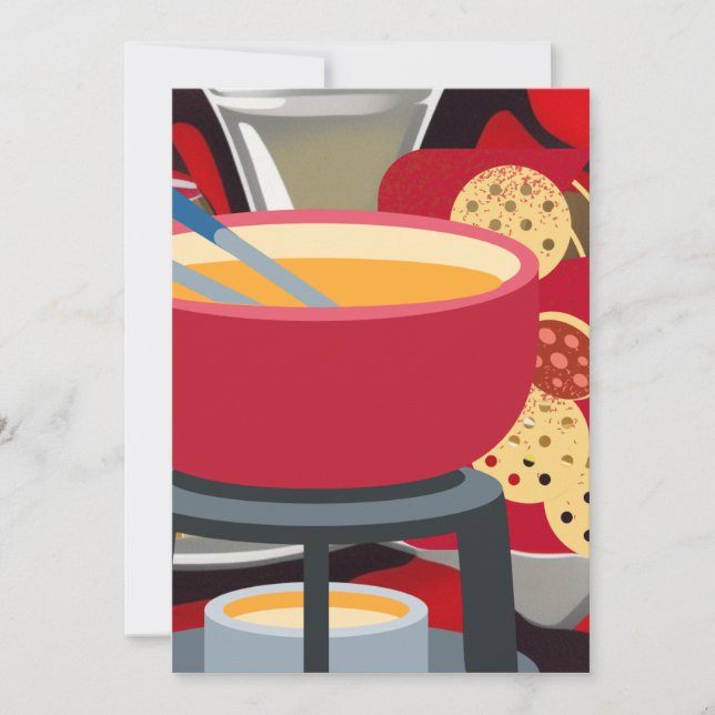 Cheese Fondue Holiday Card (Front)