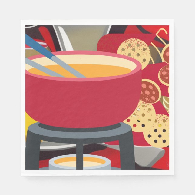 Cheese Fondue Napkins (Front)