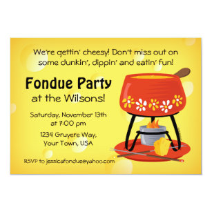 Fondue Party Invitations Zazzle
