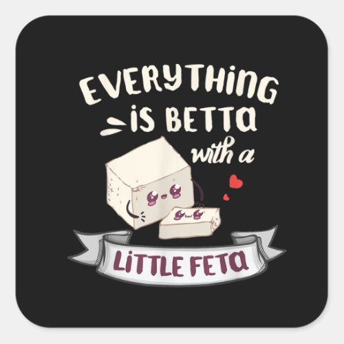 Cheese From Greece  _  Feta Enthusiasts Square Sticker