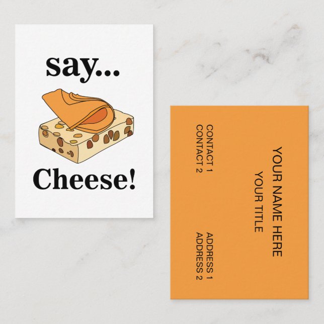 Cheese Funny Bakery Catering  Business Card (Front/Back)