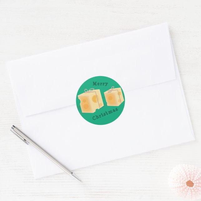 Cheese Gift Boxes Classic Round Sticker (Envelope)