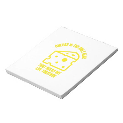 Cheese glue funny cheese pun jokes notepad