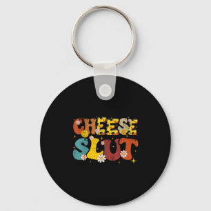 Cheese Groovy Sarcastic Funny Saying Christmas Keychain
