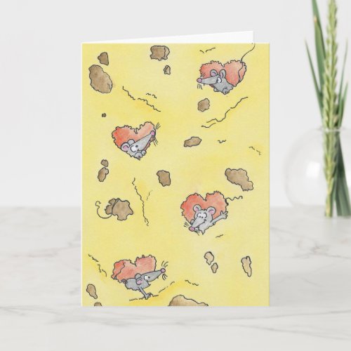 CHEESE HEARTS greeting card by Nicole Janes