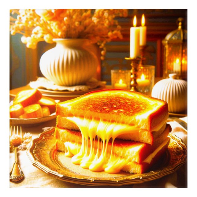 Cheese Heaven: The Ultimate Comfort Food Acrylic Print (Front)