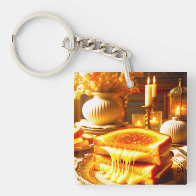 Cheese Heaven: The Ultimate Comfort Food Keychain (Front)
