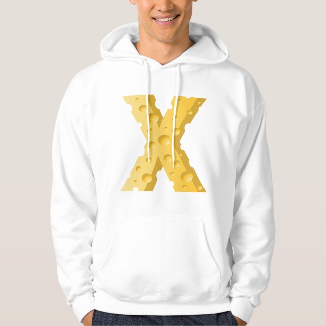 Cheese Letter X Typography Hoodie (Front)