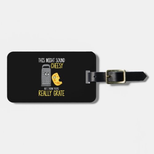 Cheese Lover Cute Food Pun Cheesy Party Costume Luggage Tag