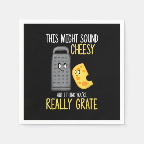 Cheese Lover Cute Food Pun Cheesy Party Costume Napkins