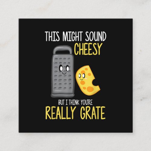 Cheese Lover Cute Food Pun Cheesy Party Costume Square Business Card