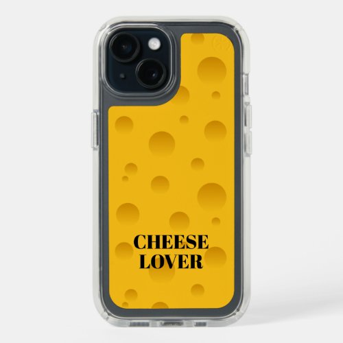 Cheese lover transparent iPhone 15 Speck case