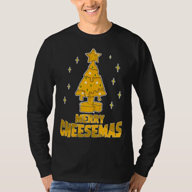 Cheese Lovers Christmas Really Like Cheese Funny X T-Shirt (Front)