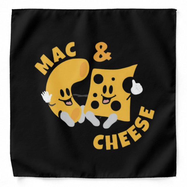 Cheese Mac & Cheese Funny Gift Idea Bandana (Front)