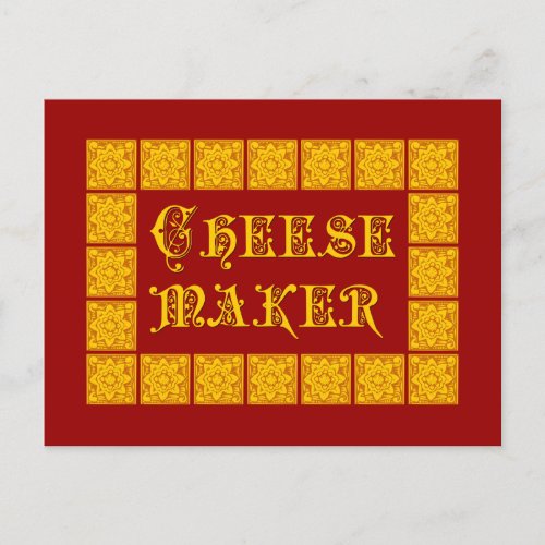 Cheese Maker Vintage Kitchen Art Postcard