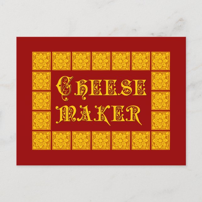 Cheese Maker Vintage Kitchen Art Postcard (Front)