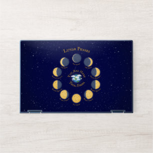 Cheese Moon Whimsical Lunar Phases Chart HP Laptop Skin