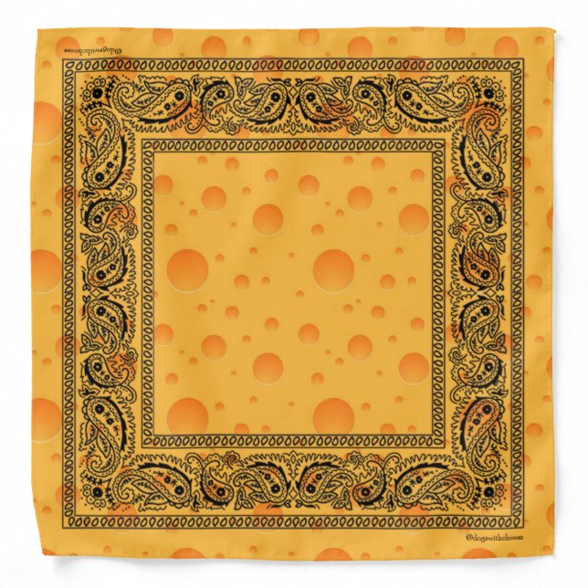 Cheese Paisley Bandana (Front)