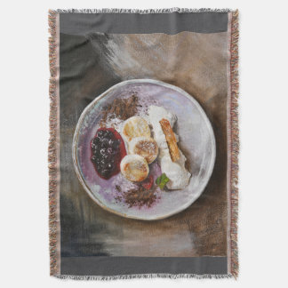 Cheese Pancakes with Berries – Gourmet Food Throw Blanket