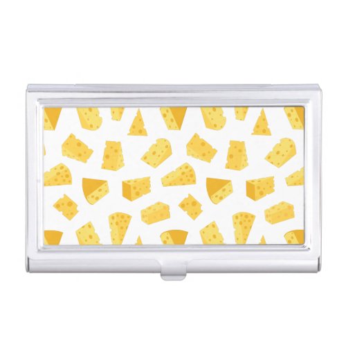 Cheese Pattern Print Business Card Holder