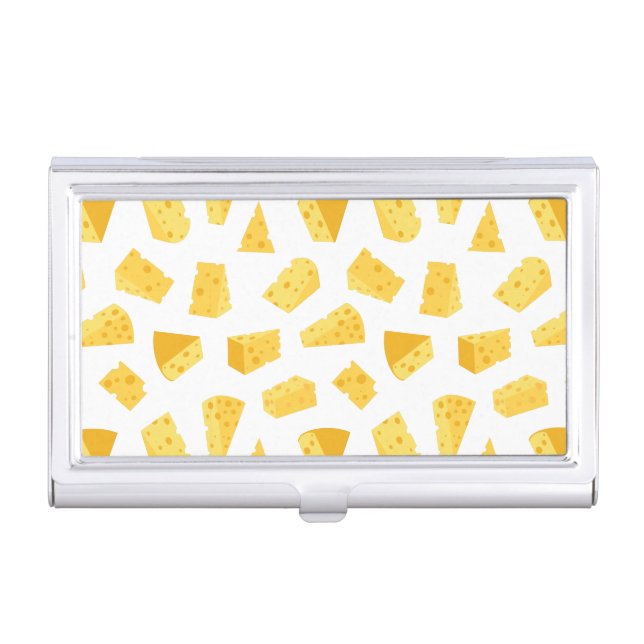 Cheese Pattern Print Business Card Holder (Front)