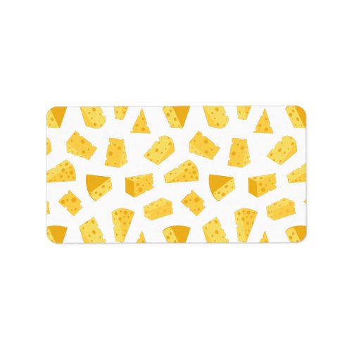 Cheese Pattern Print Return Address Label