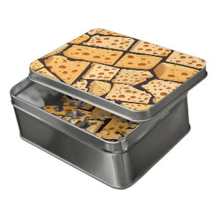 Cheese Pieces With Natural Holes Cute Pattern Jigsaw Puzzle