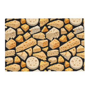 Cheese Pieces With Natural Holes Cute Pattern Placemat