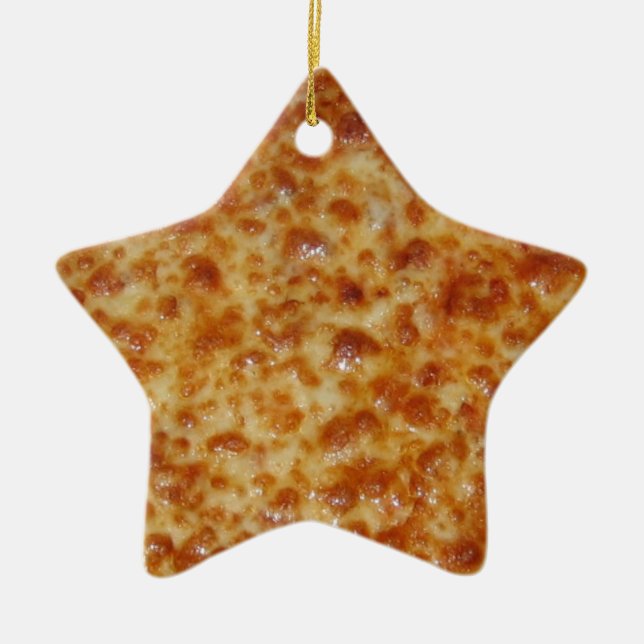 Cheese Pizza Ceramic Ornament (Front)