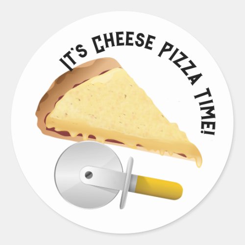 Cheese Pizza Day Classic Round Sticker