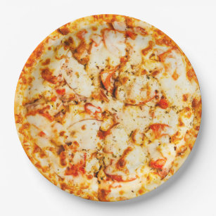 Cheese Pizza Party Paper Plates