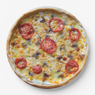 Cheese Pizza Party Paper Plates