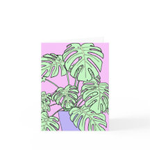 Cheese plant greeting card. Plant card