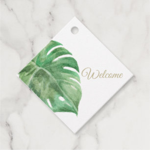 Cheese Plant Leaf Favor Tags