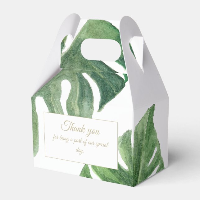 Cheese plant tropical Favor Box (Front Side)