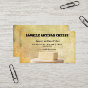 Cheese Plate Cheese Maker Cheese Shop Business Card