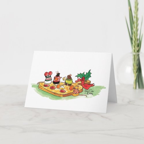 Cheese Plate Party Holiday Card