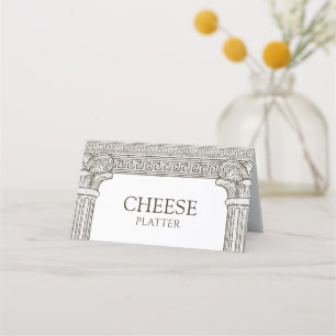 Cheese Platter Buffet Sign, Label for Toga Party Place Card