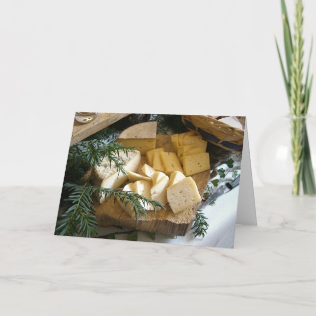 Cheese Platter Folded Blank Greeting Card (Front)