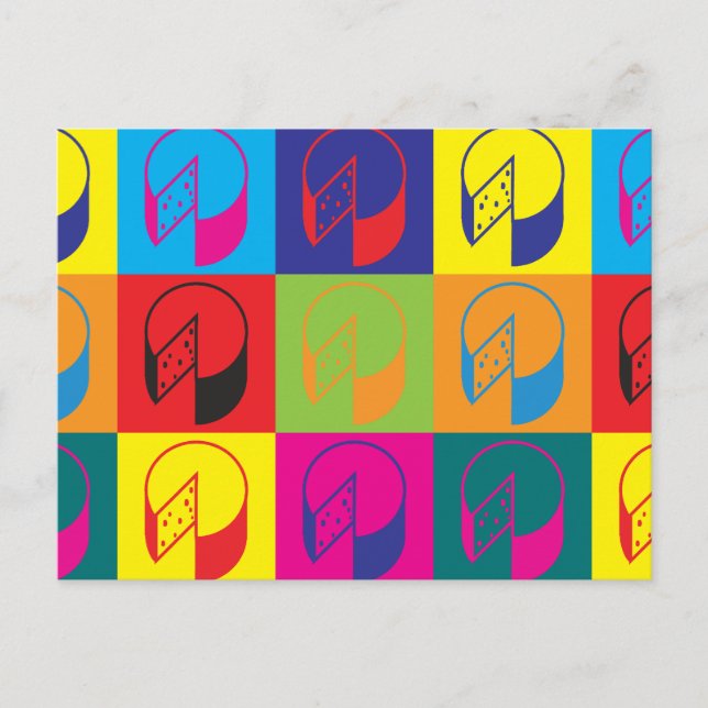 Cheese Pop Art Postcard (Front)