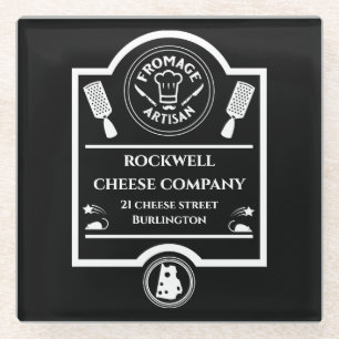 Cheese Producer Glass Coaster