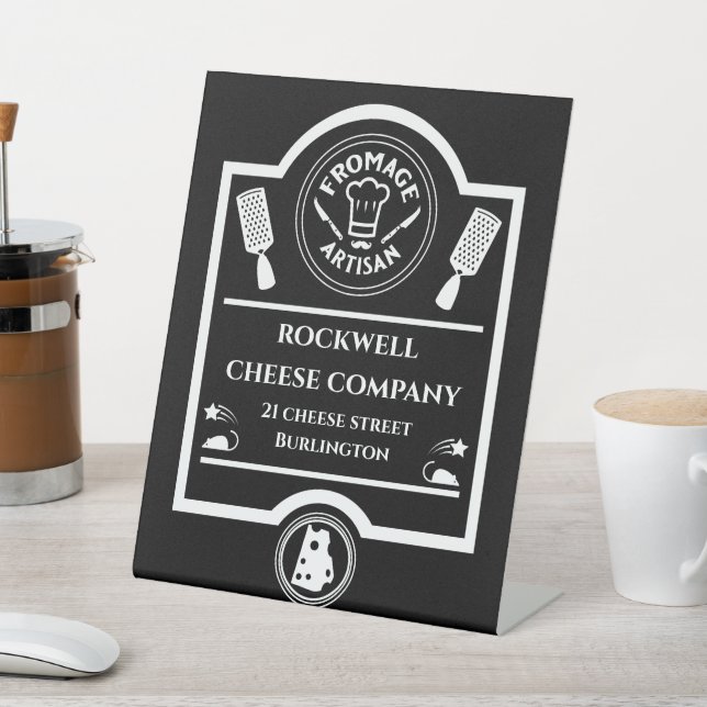 Cheese Producer Pedestal Sign (In SItu)