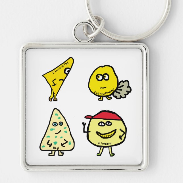 Cheese Puns Keychain (Front)