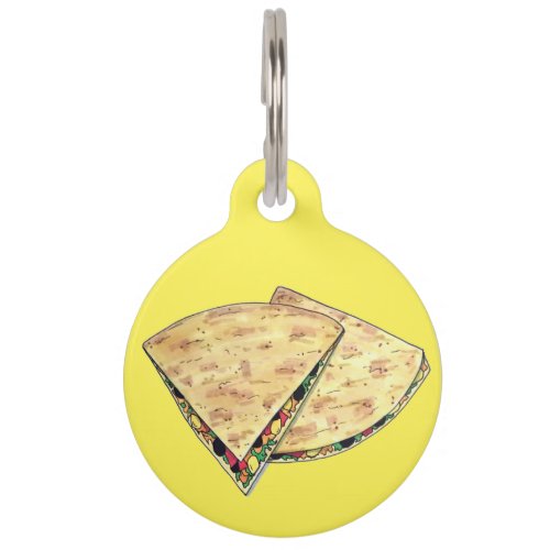 Cheese Quesadillas Mexican Food Appetizer Queso Pet ID Tag