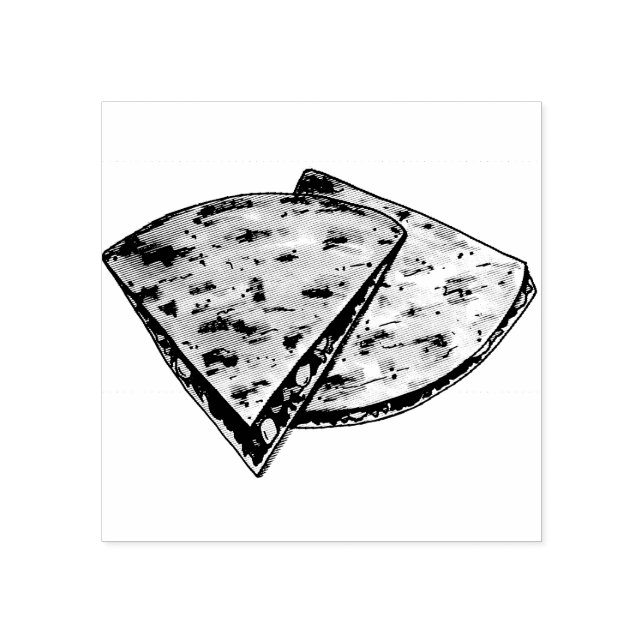 Cheese Quesadillas Mexican Food Appetizer Queso Rubber Stamp (Imprint)