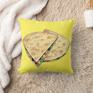 Cheese Quesadillas Mexican Food Appetizer Throw Pillow