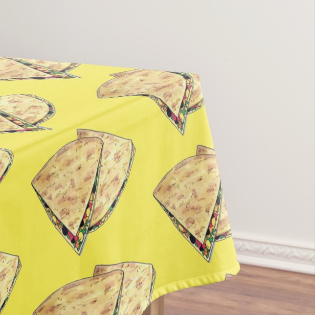 Cheese Quesadillas Mexican Food Restaurant Mexico Tablecloth (In Situ)