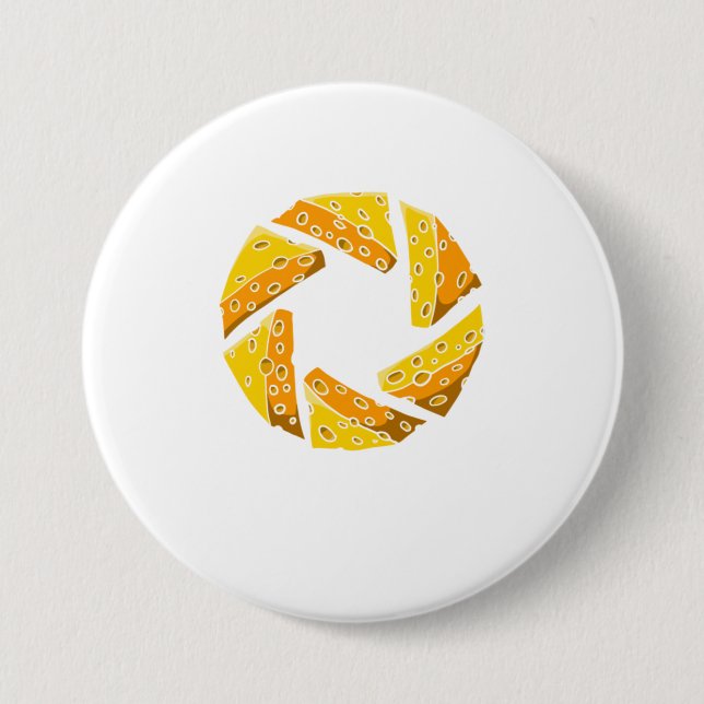 Cheese Shutter  Swiss Cheese Camera Shutter Graph Button (Front)