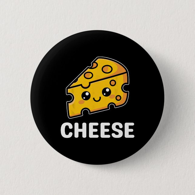 Cheese Slice Mac Macaroni Kawaii Halloween Costume Button (Front)